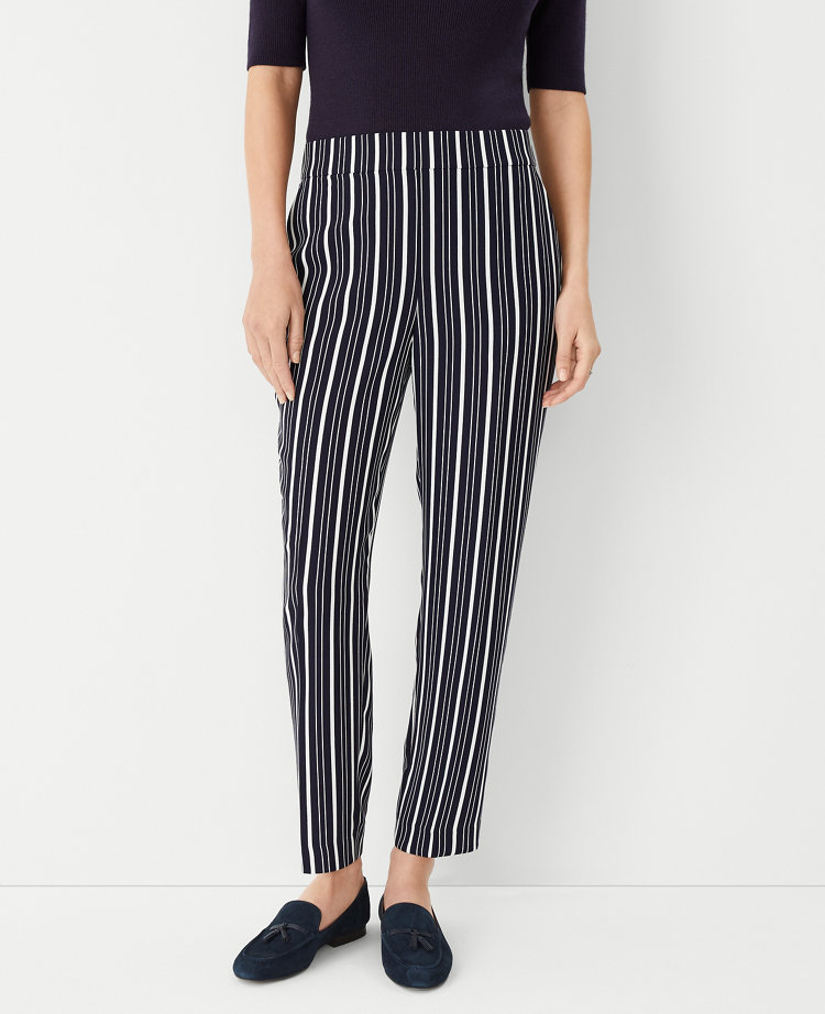 Petite hot sale striped trousers