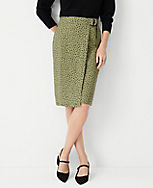 Spotted Wrap Pencil Skirt carousel Product Image 1