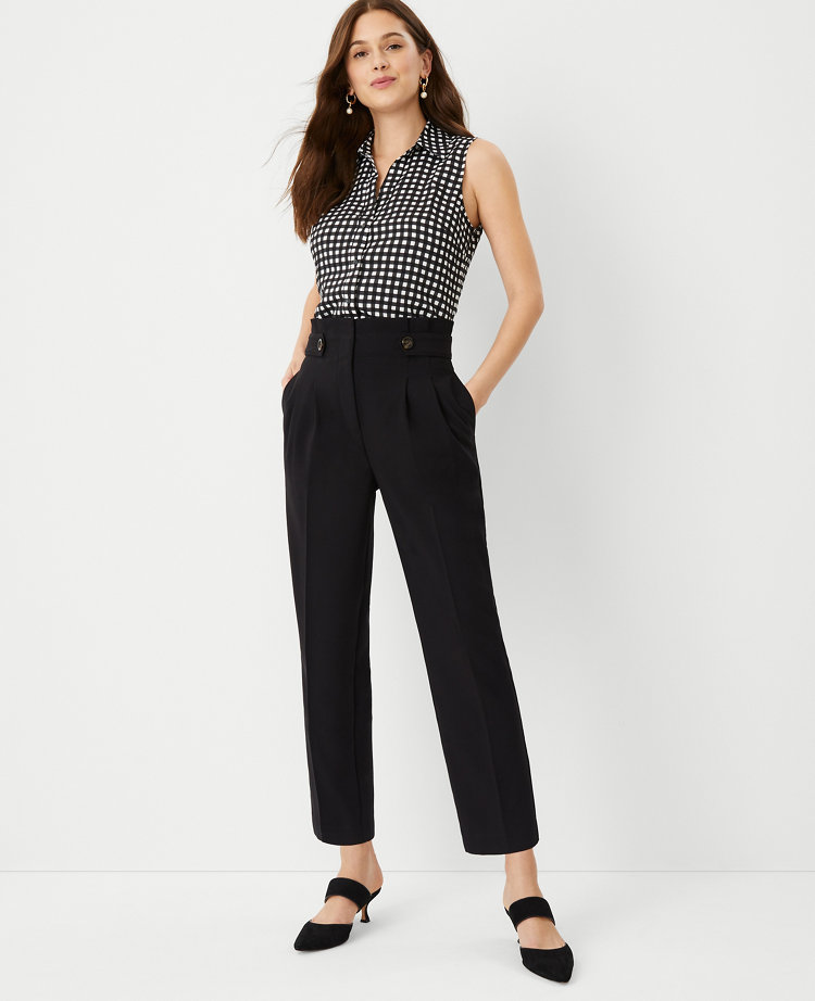 Petite hotsell paperbag trousers