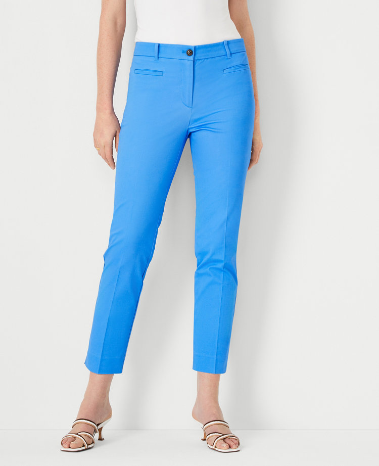 Ann Taylor The Cotton Crop Pant - Curvy Fit In Blue Isle