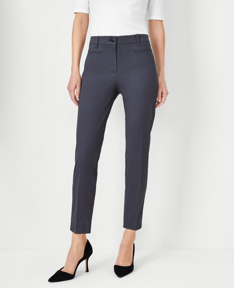 Ann Taylor The Cotton Crop Pant - Curvy Fit In Boulevard Grey
