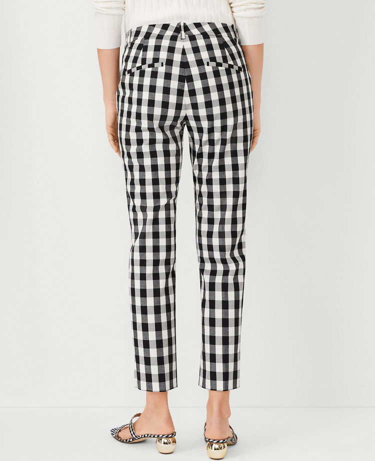 The Petite Gingham Cotton Crop Pant