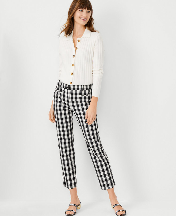 Miss Selfridge Petite bengaline leggings in gingham check