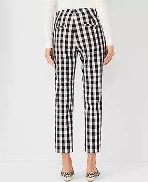 The Petite Gingham Cotton Crop Pant - Curvy Fit carousel Product Image 2