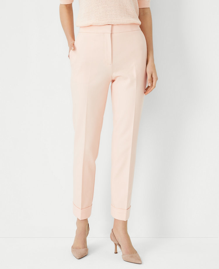 Ann Taylor The High Rise Eva Ankle Pant In Peach Punch