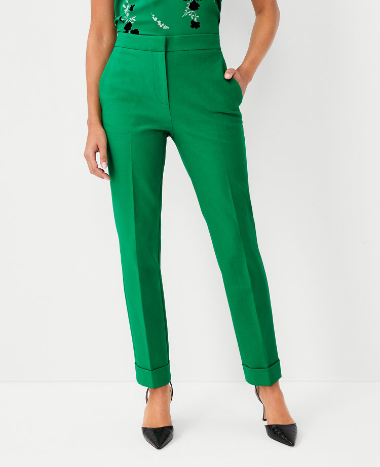 Ann Taylor The High Rise Ankle Pant In Vibrant Clover