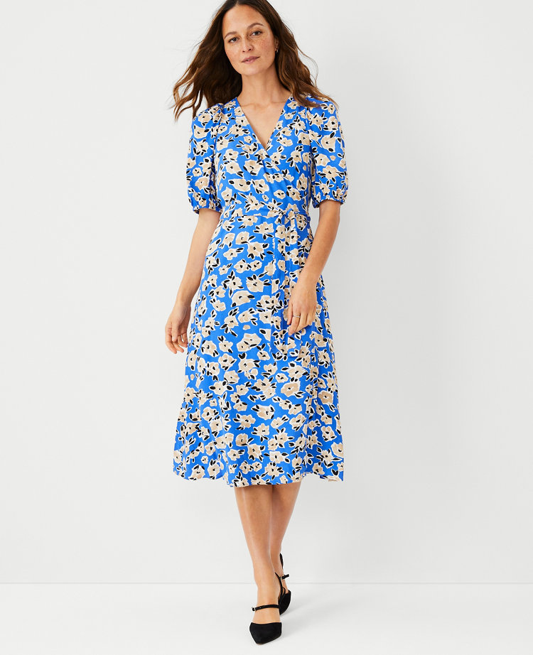 Ann taylor 2024 floral wrap dress