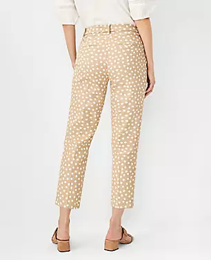 The Dot Print Cotton Crop Pant - Curvy Fit carousel Product Image 2