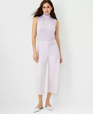 The Petite Plaid Belted Culotte Pant carousel Product Image 1