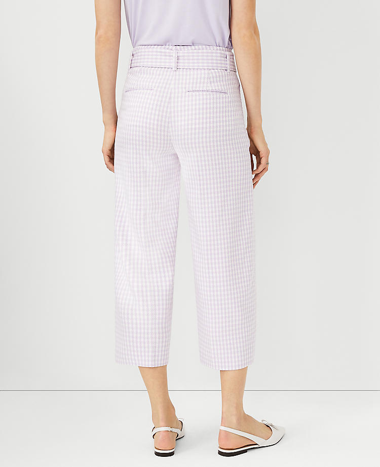 The Petite Plaid Belted Culotte Pant