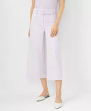 The Petite Plaid Belted Culotte Pant carousel Product Image 3