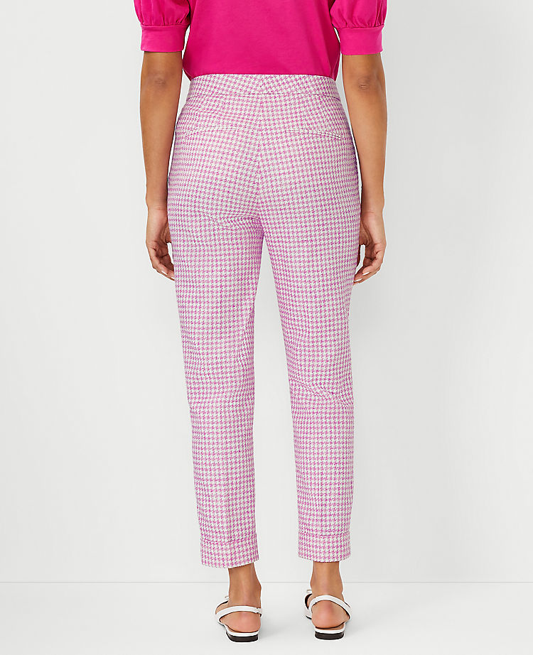 The Houndstooth High Waist Ankle Pant - Curvy Fit