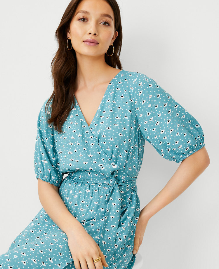 Ann taylor green outlet wrap dress