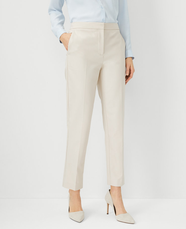 The Petite High Waist Ankle Pant in Stretch Cotton