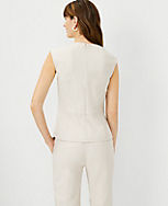 The Petite Seamed Cap Sleeve Top in Stretch Cotton carousel Product Image 2