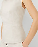 The Petite Seamed Cap Sleeve Top in Stretch Cotton carousel Product Image 3