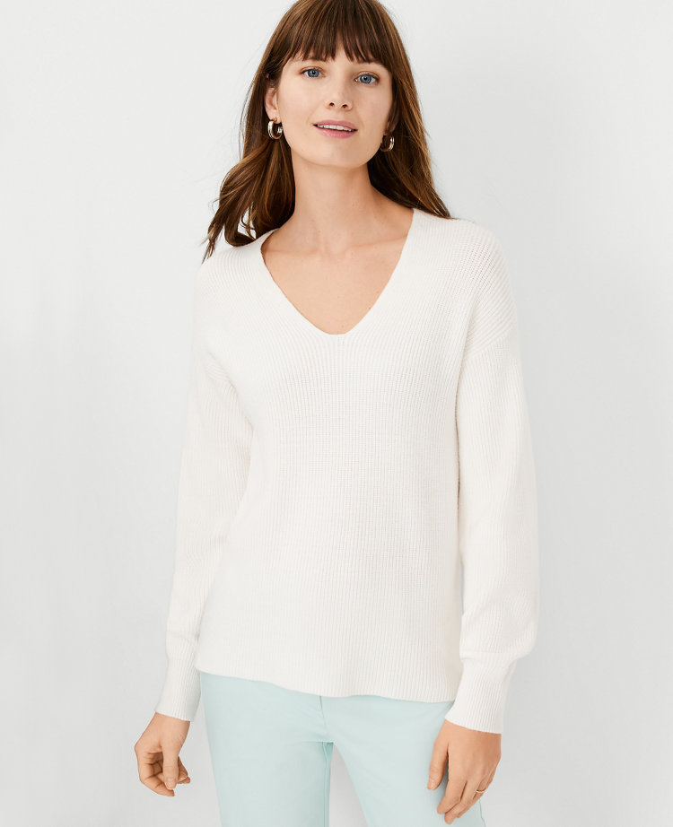 Petite v neck sweater sale