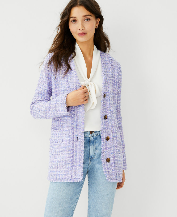 Tweed cardigan jacket sale