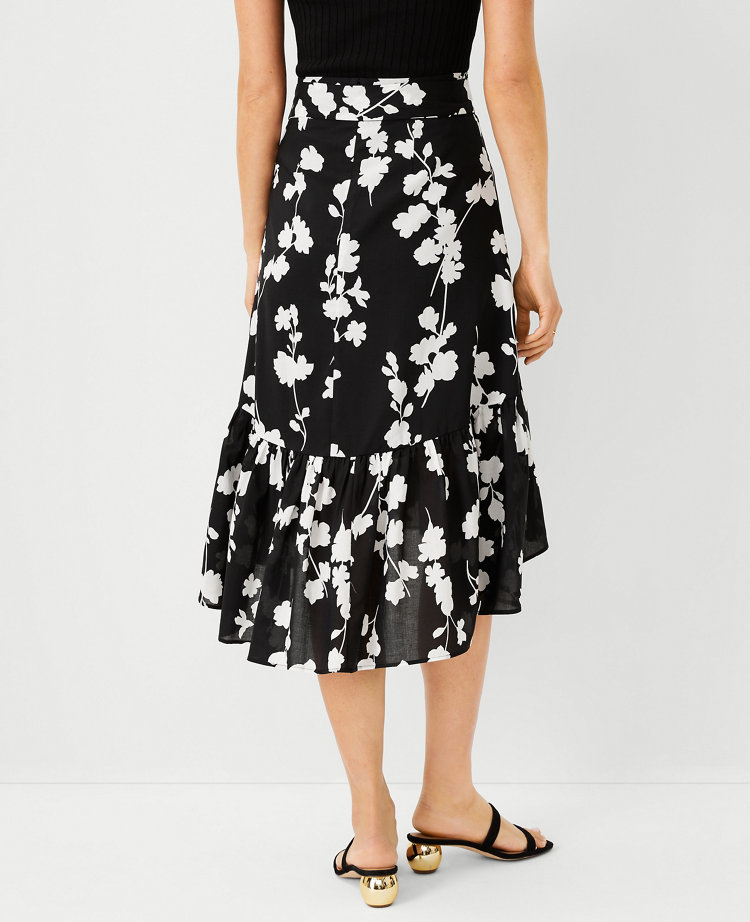 Patterned clearance flounced skirt