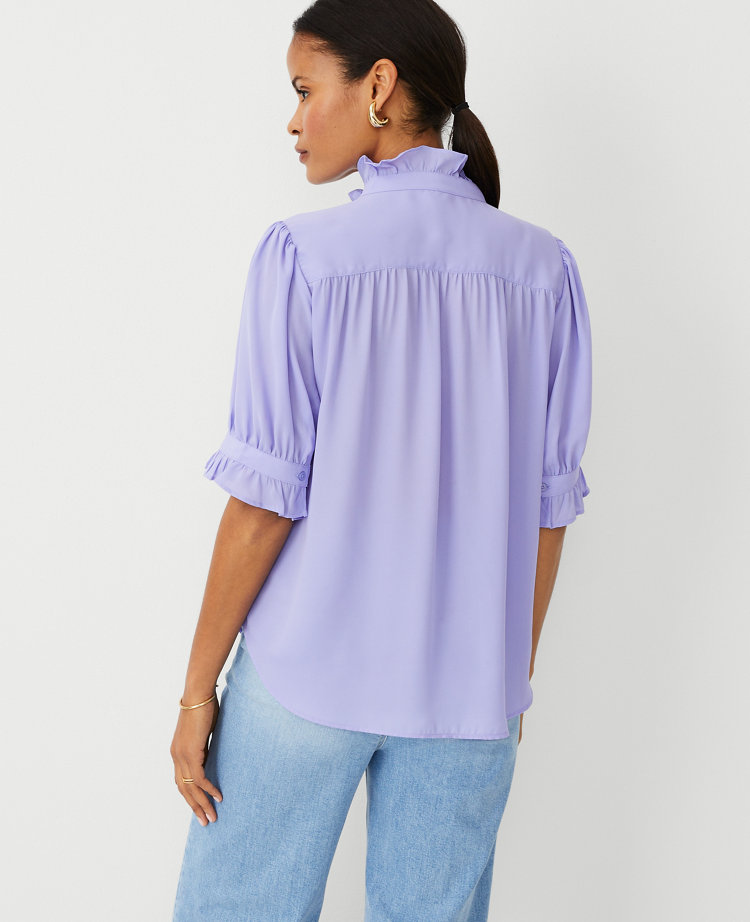 Petite Ruffle Collar Shirt carousel Product Image 2