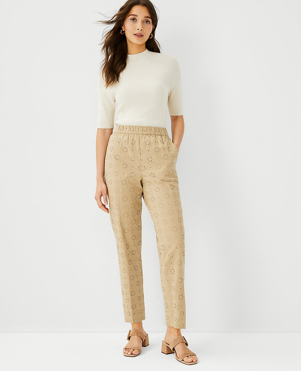The Eyelet Easy Ankle Pant