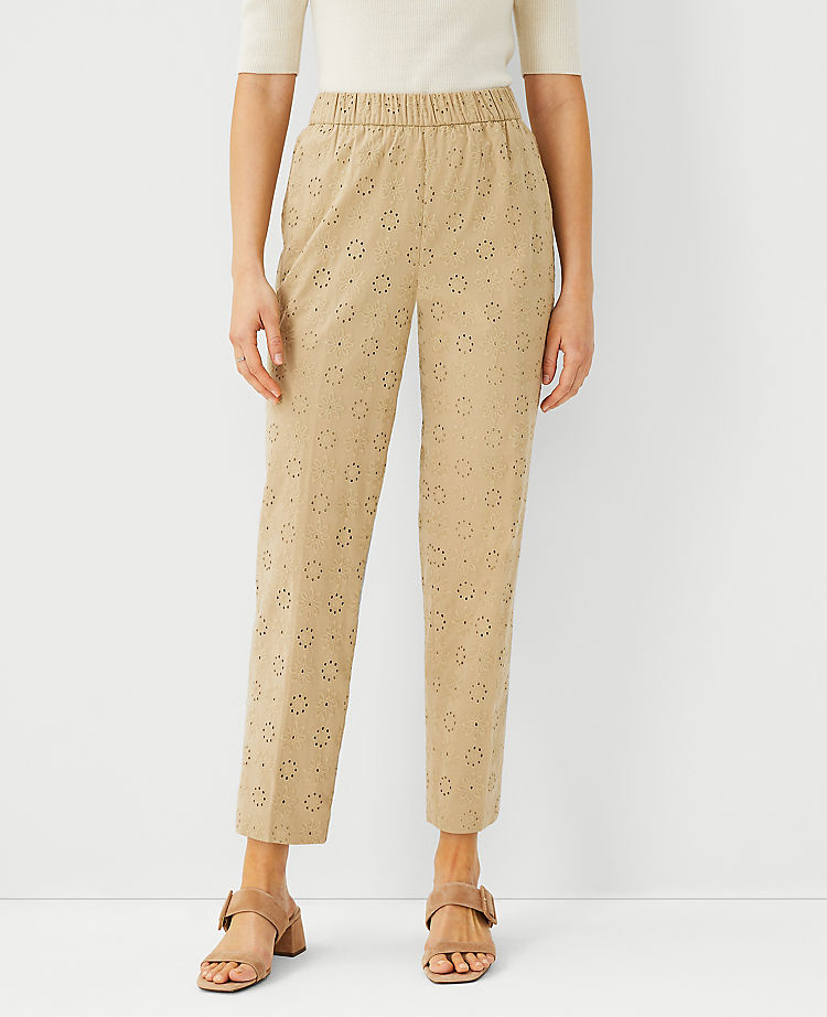 The Eyelet Easy Ankle Pant