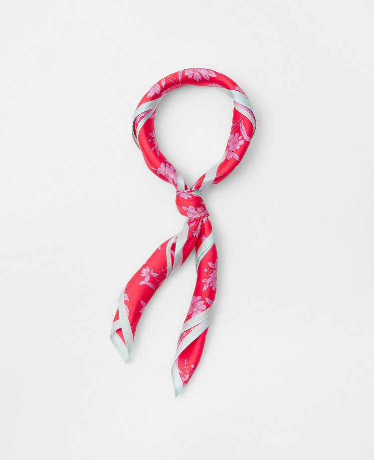 Floral Silk Little Scarf