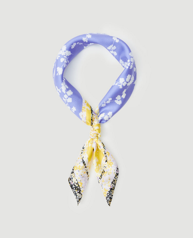 Floral Silk Little Scarf