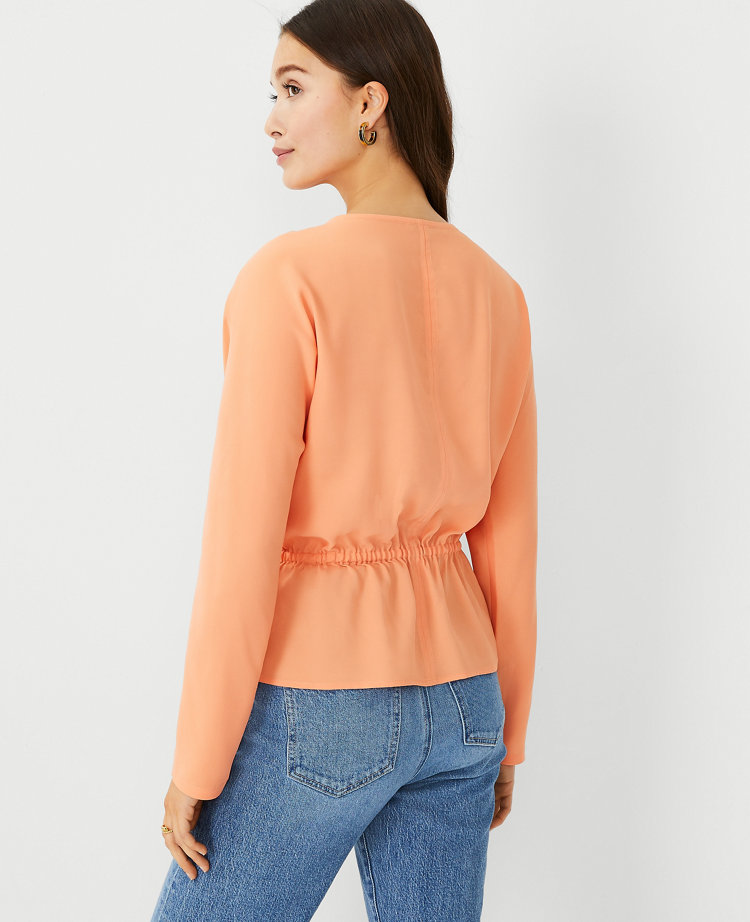 Petite Cinched Waist Top