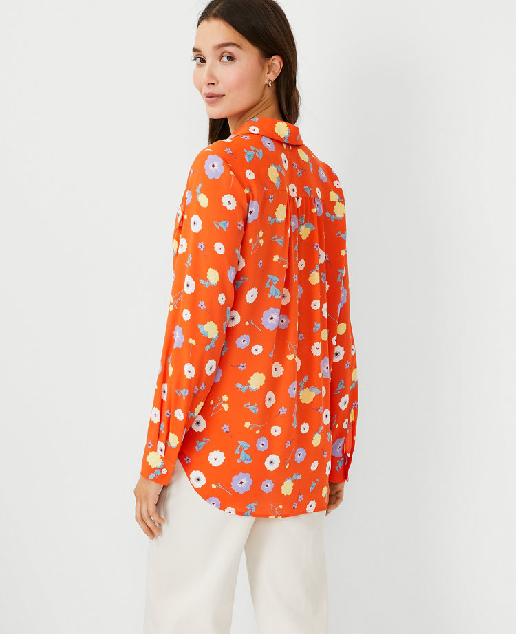 Petite Floral Camp Shirt