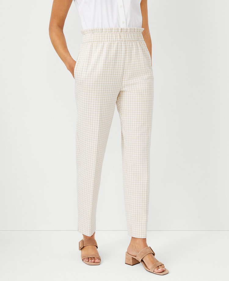 Ann taylor gingham pants hot sale
