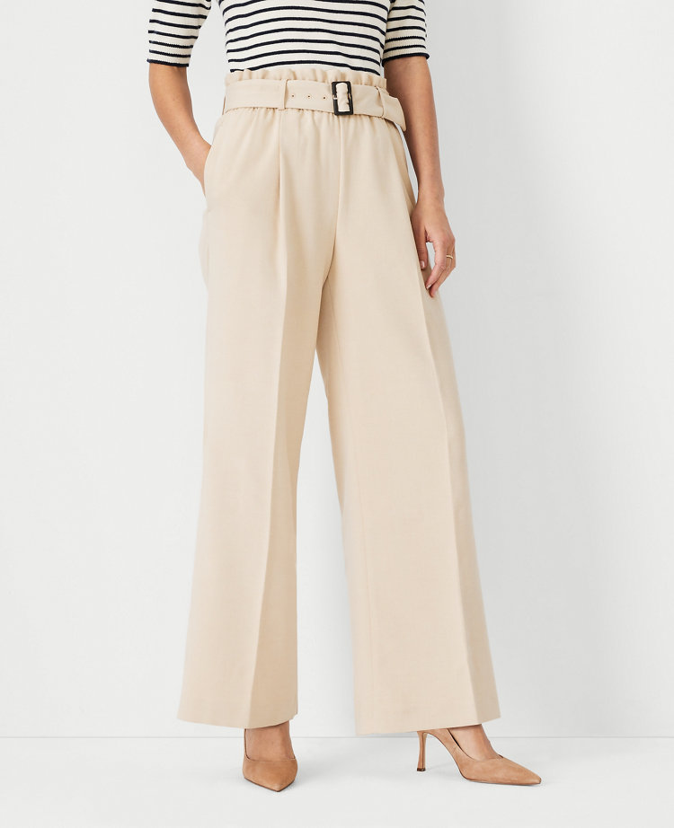 Belted Wide Leg Pants