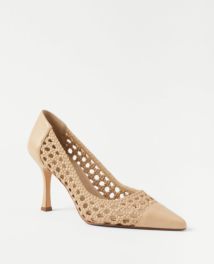 Woven Leather Mila Pumps