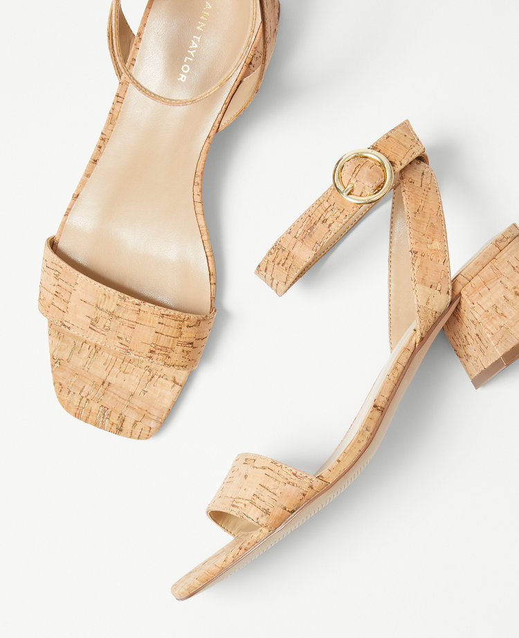 Cork block heel sandals hotsell