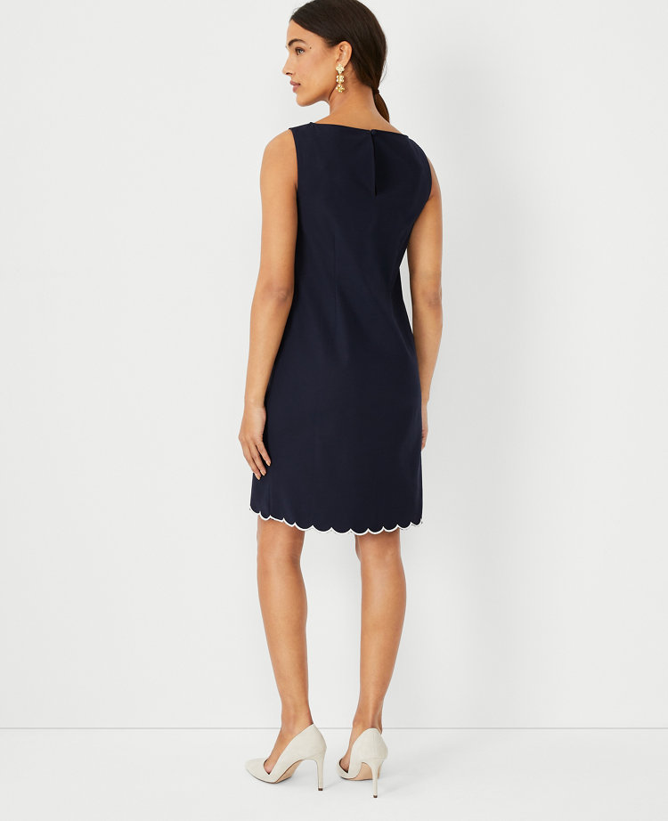 Scalloped shop sheath dress