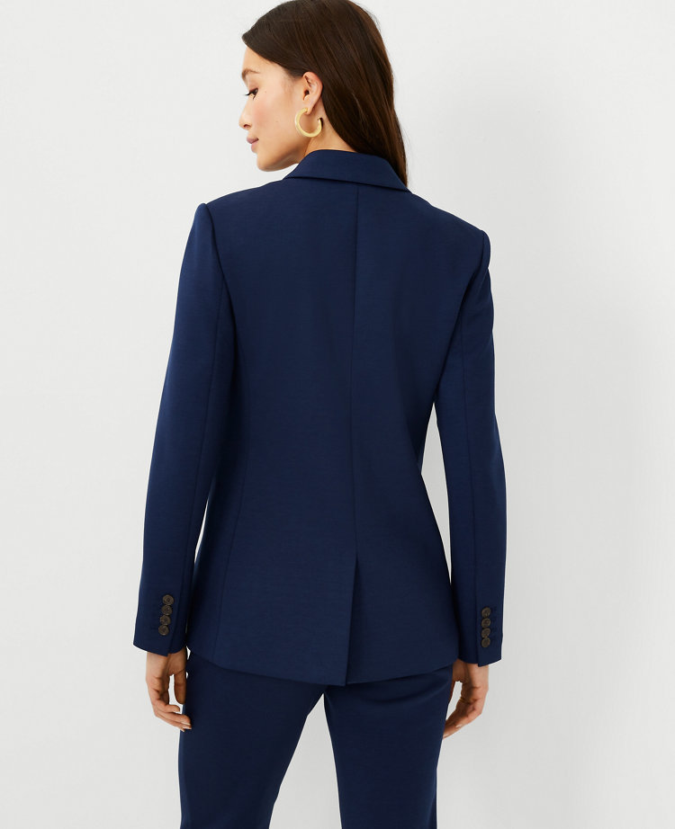 The Notched Two Button Blazer in Double Knit