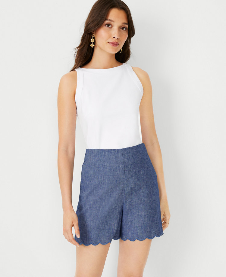 Loft 2024 scalloped shorts