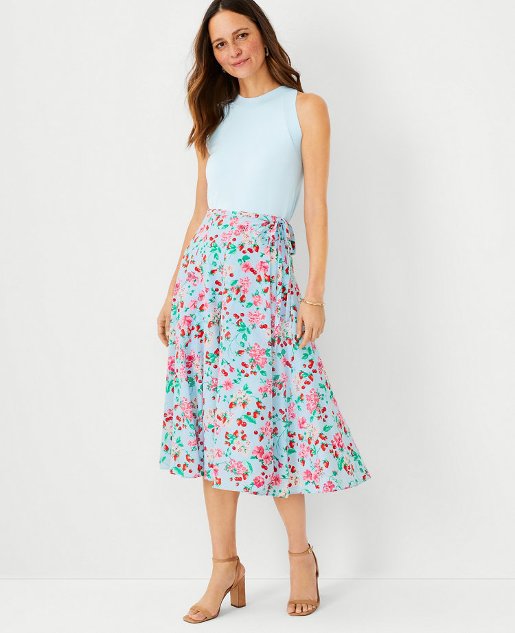 Floral tie skirt hotsell