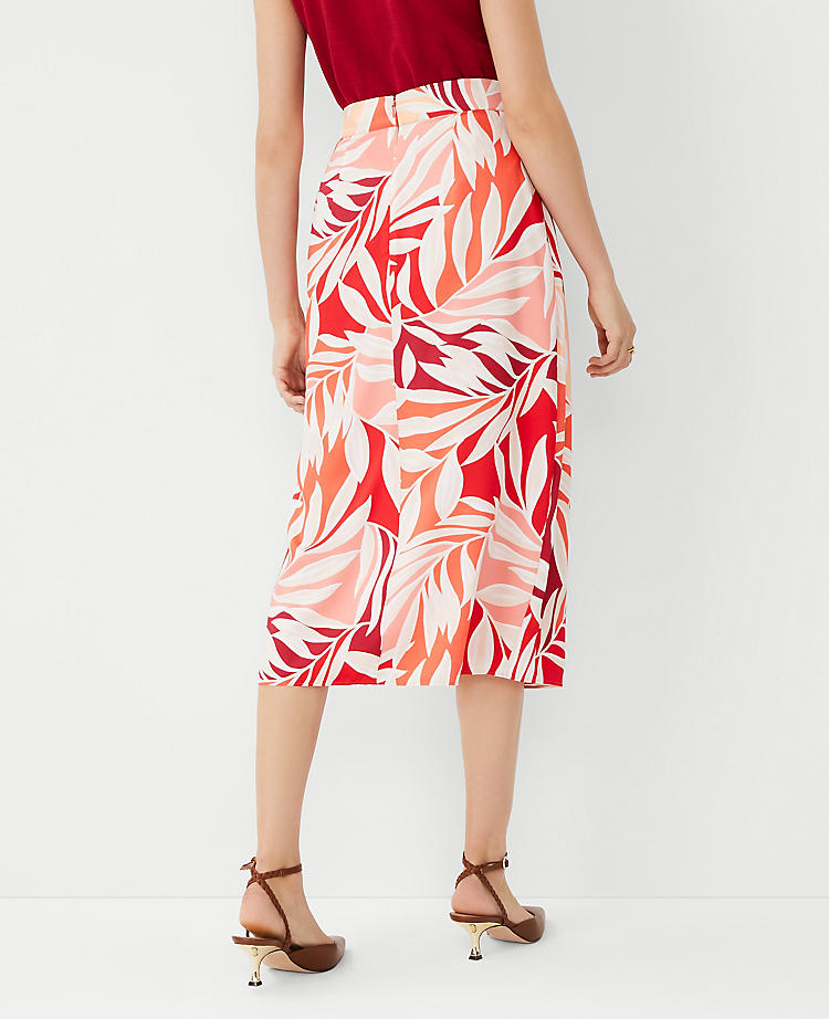 Tropical Sarong Wrap Midi Skirt