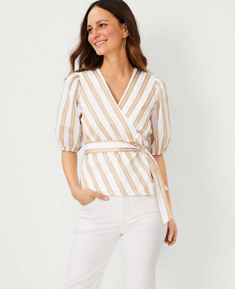 Belted wrap blouse on sale