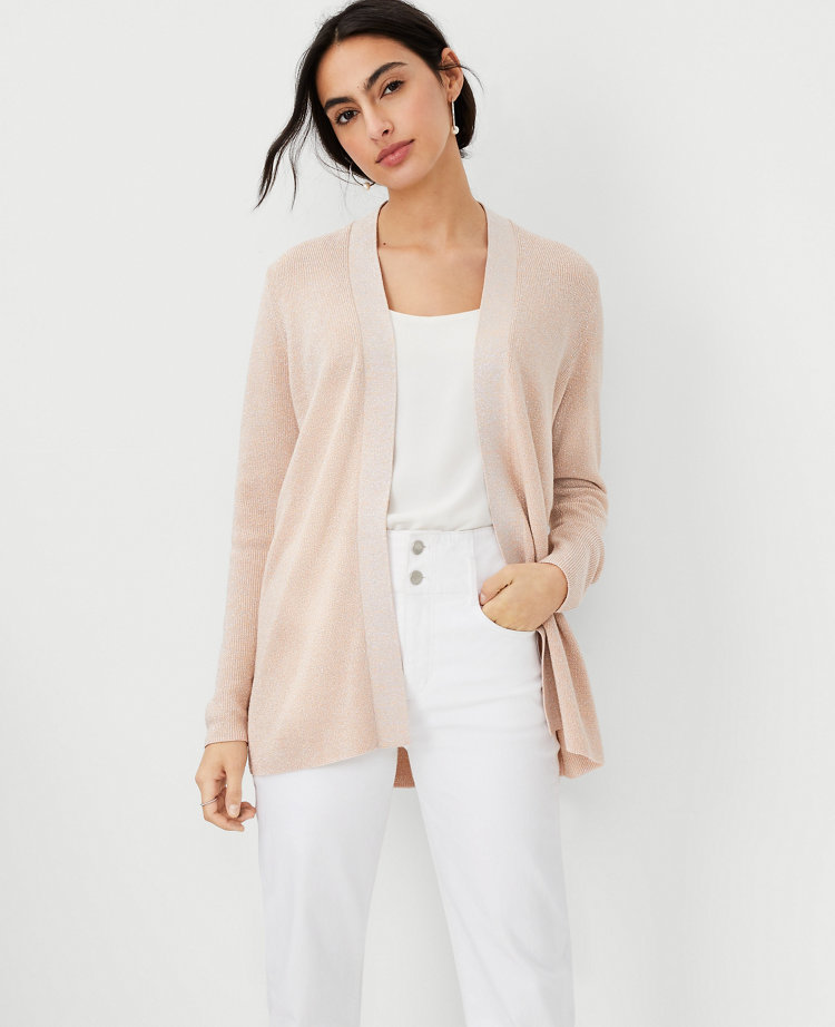 Elle hotsell shimmery open cardigan sweater jacket