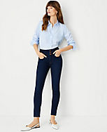 Sculpting Pocket High Rise Skinny Jeans in Royal Rinse Wash carousel Product Image 1