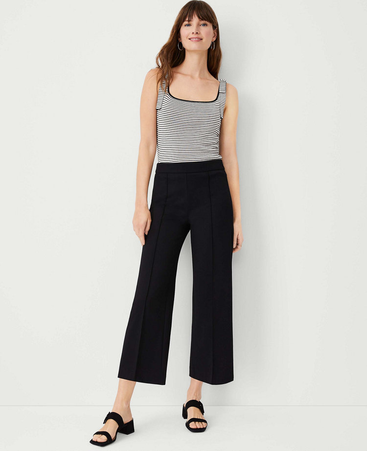 The Petite Side Zip Wide Leg Crop Pant