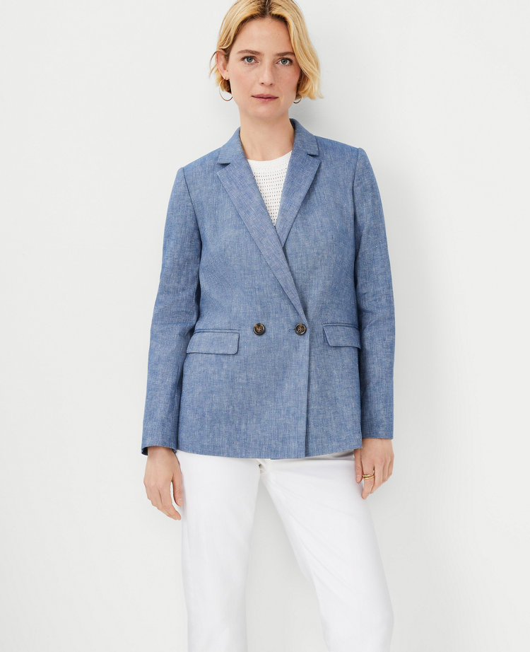 Ann taylor blue blazer sale