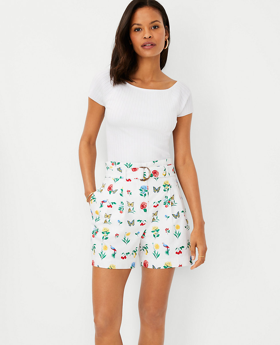 The Petite Floral D-Ring Paperbag Short