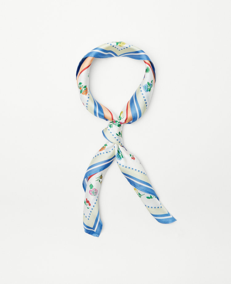 Floral Silk Little Scarf