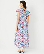 Tall Floral Ruffle Sleeve Maxi Dress carousel Product Image 2
