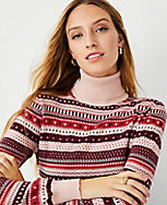 Shimmer Fair Isle Turtleneck Sweater carousel Product Image 3