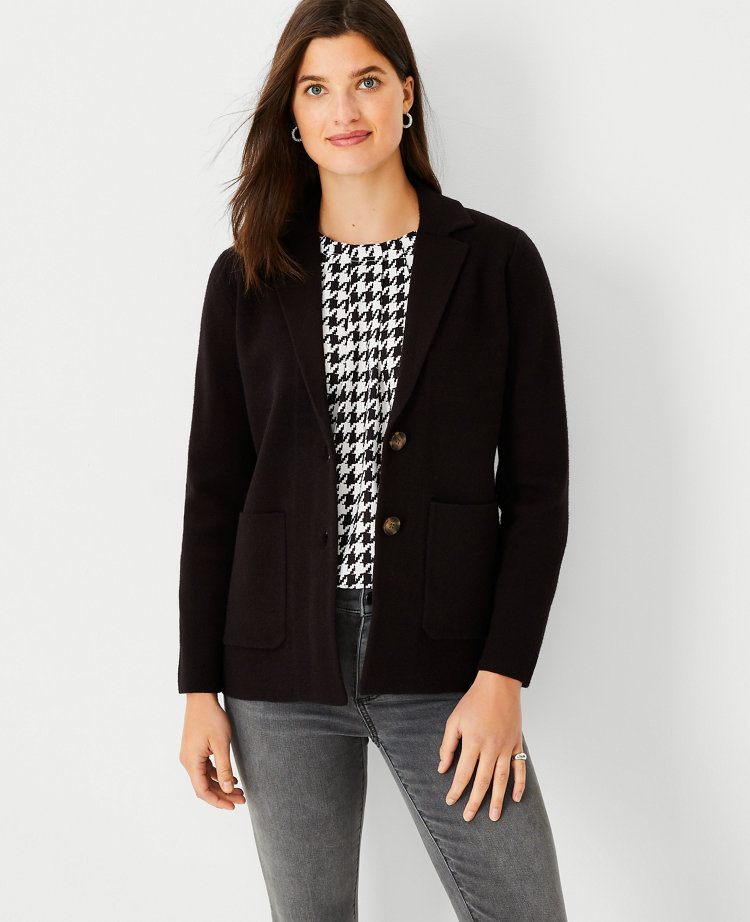 Structured hot sale cardigan blazer