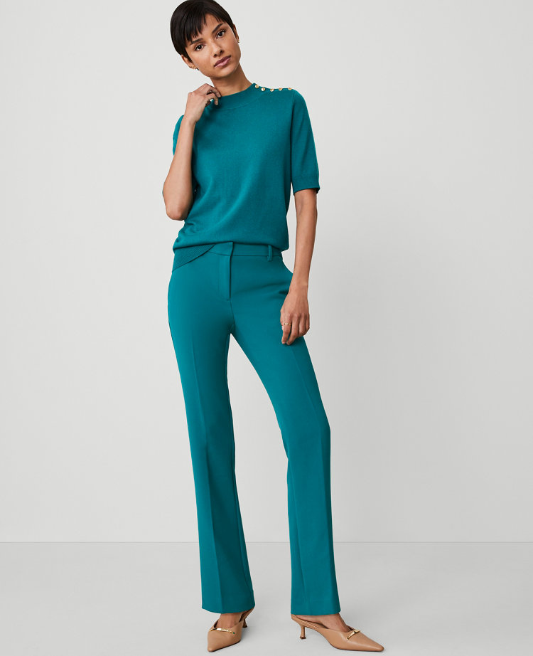 Ann Taylor The Sophia Pant In Green Marais